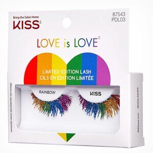 4/$20 KISS Love is Love Pride Eyelashes 14mm / Rainbow